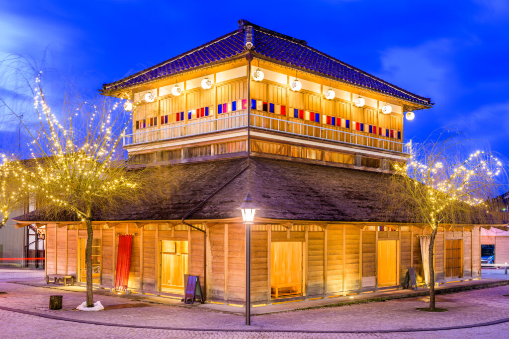 Kaga Onsen, Japan at the Yamashiro Onsen hot springs resort district.